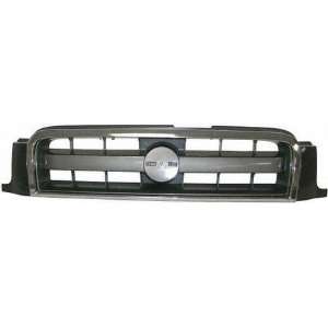 02 04 NISSAN PATHFINDER GRILLE SUV, Outer, Black, with Chrome Molding 