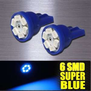    T10/192/194 BASE BLUE 6 LED INTERIOR LIGHTS BULBS Automotive