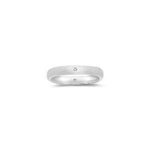  0.16 Cts Diamond Mens Wedding Band in 18K White Gold 11.5 
