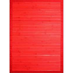 Handmade Red Bamboo Runner (2 x 7)  