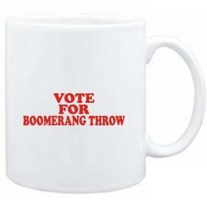  Mug White  VOTE FOR Boomerang Throw  Sports