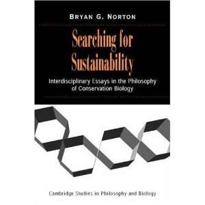   of Conservation Biology (Ca [Paperback] Bryan G. Norton Books