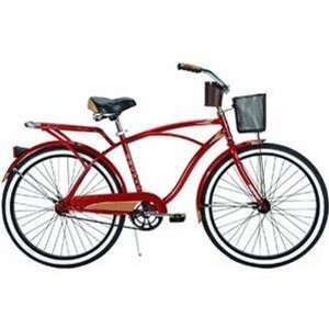  Huffy Mens Cardinal Deluxe Bike (Red Metallic, Large/26 Inch 
