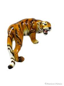 Large New Hand painted Tiger Figurine Statue~Made Italy  