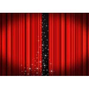  Red Stage Curtains   Peel and Stick Wall Decal by 