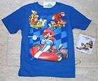 NWT Mario Kart Wii Game T Shirt tee w/ toy car 7 L