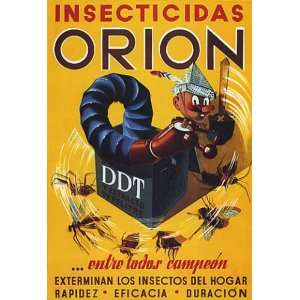  BUGS INSECTICIDE INSETICIDAS ORION SPAIN VINTAGE POSTER 