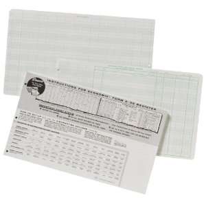  Check Register Form,20 Col.,8 3/4x14 3/4,GN Ink/WE Paper 