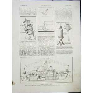  Havre Naval Diagram Flotation Marine French Print 1933