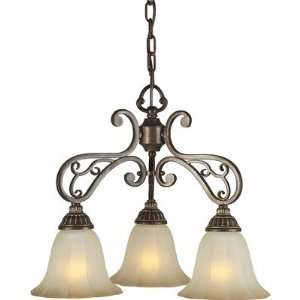  Forte 2509 03 27 Chandelier, Black Cherry Finish with 