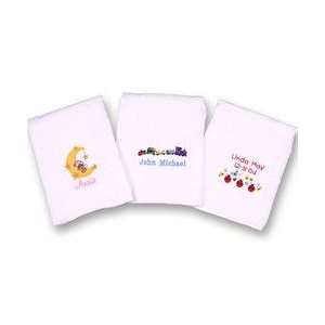  Personalized Burp Cloths Three pack Baby