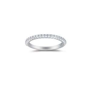  0.28 Ct Diamond Band in 14K White Gold 3.5 Jewelry