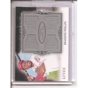   Brandon Phillips Quad Game Used Jersey Card . . . Serial #137 of 199