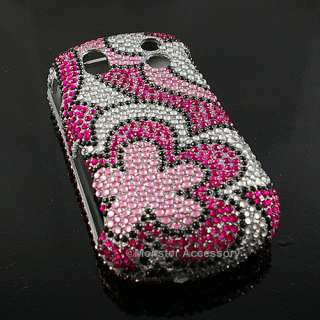 PINK Flower Diamond Bling Hard Case Samsung Intensity 2  