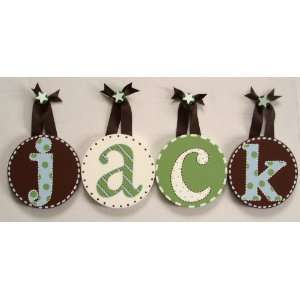  Chocolate Blue and Green Wall Letters 