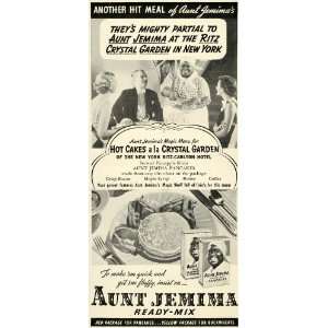  1937 Ad Aunt Jemima Pancake Flour Mix Hot Cakes   Original 