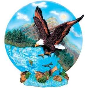  Eagle Catching Fish Decor Plate Figurine