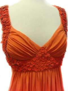 NWT SKY Brand Coral Color Ebons Sexy Cleavage Top Leather Artworks S M 