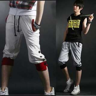 Style Good training baggy pants Shorts Side Single 4 buttons sports 