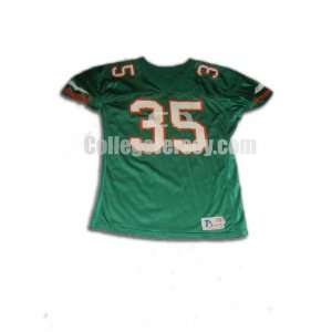 Green No. 35 Game Used Florida A&M All Pro Image Football Jersey 