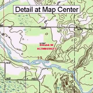 USGS Topographic Quadrangle Map   Biwabik NE, Minnesota (Folded 