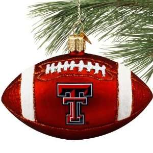  Texas Tech Red Raiders Glass Football Ornament Sports 