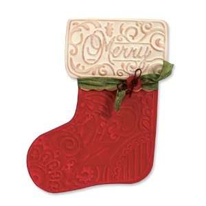   Christmas   Die Cutting Template with Embossing Folder   Stocking