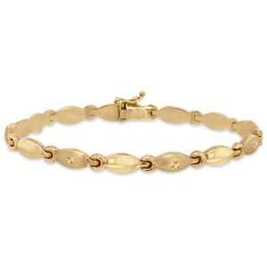  14K Yellow Gold Hallow Stampato Bracelet 5.0mm Wide 