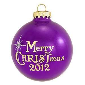  Merry Christmas 2012 Purple Dated Ornament