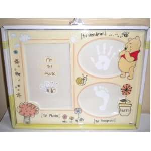   Disney Winnie the Pooh First Photo, Handprint & Footprint Frame Baby