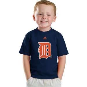 Detroit Tigers Navy Adidas Team Logo Kids 4 7 T Shirt  