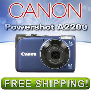Canon Powershot A2200 14.1MP Digital Camera (Blue) 4942B001 NEW 