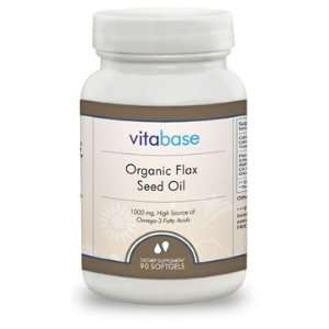  Flax Oil 1000 mg   Organic   90 Softgel Capsules 
