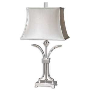 Uttermost 32.3 Inch Carovilli Lamp In Polished Nickel Plated Metal w 