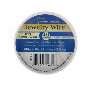  49 Strand SILVER Nylon Coated Flexible Jewelery Wire 