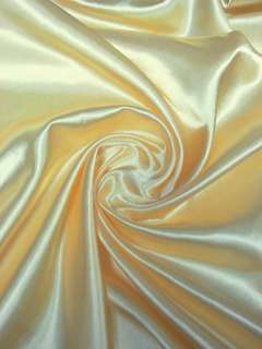Polyester Satin dress Lining Fabric Yardage Soft Yellow  