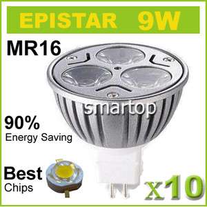 10x 12V High power MR16 3x3W 9W LED Spot Light Bulb Lamp Warm White 