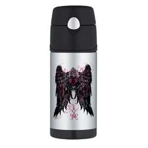  Thermos Travel Water Bottle Heart Locket with Wings 