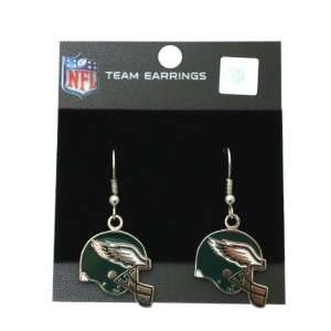  Philadelphia Eagles Earrings J Hook Helmet Logo Sports 