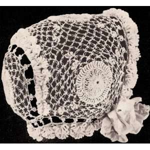  Crochet PATTERN to make   Antique Irish Crochet Baby Cap Hat Bonnet 