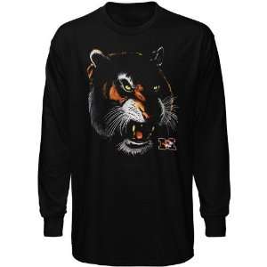  Missouri Tigers Black Logo Blackout Long Sleeve T shirt 