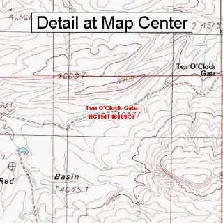USGS Topographic Quadrangle Map   Ten OClock Gate, Montana (Folded 