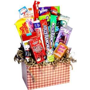 Gingham Retro Candy Gift Basket  Grocery & Gourmet Food