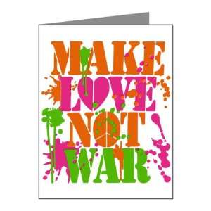   Cards (10 Pack) Make Love Not War Peace Symbol Sign 