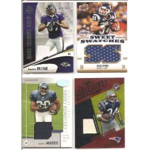 com 4   Card Lot of Game/Event Used NFL Players . . . Featuring 2004 