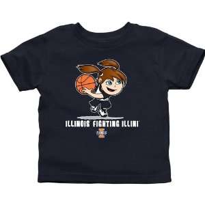 NCAA Illinois Fighting Illini Infant Girls Basketball T Shirt   Navy 