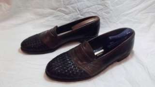 Mens Shoes Bally Loafers 10.5 D Work Dress Woven two tone Penny Loafer 