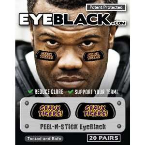  Lsu Tigers Ncaa Peel & Stick Eyeblack Strips (20 Pairs 