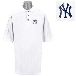  New York Yankees MLB Classic Polo Shirt (White) (Medium 