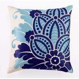  Blue Waikiki Embroidered Pillow
